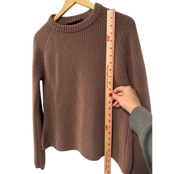 Jenni Kayne M Iconic 100% CASHMERE Fisherman Sweater $425 Crewneck Mauve - Picture 7 of 9